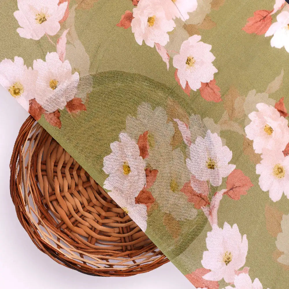 Gorgeous green and white digital printed fabric from FAB VOGUE Studio – pg 0 ta08334p4 110 b