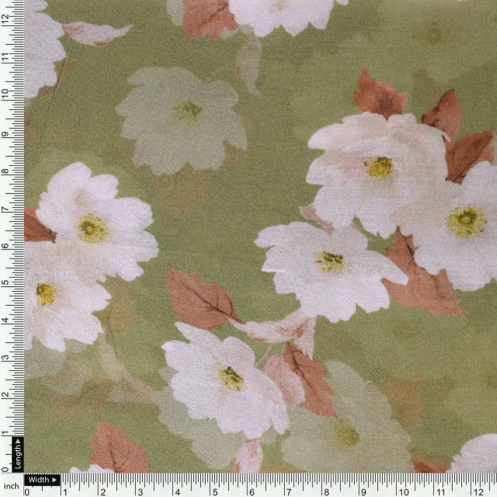Gorgeous green and white digital printed fabric from FAB VOGUE Studio – pg 0 ta08334p4 110 d