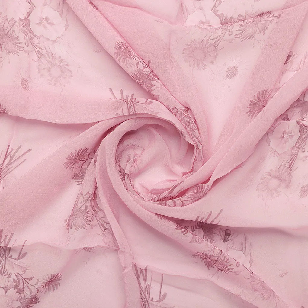 Pinkish Sunflower And Citntz Digital Printed Fabric - Pure Georgette – pg 0 ta08442p1 110 b 1