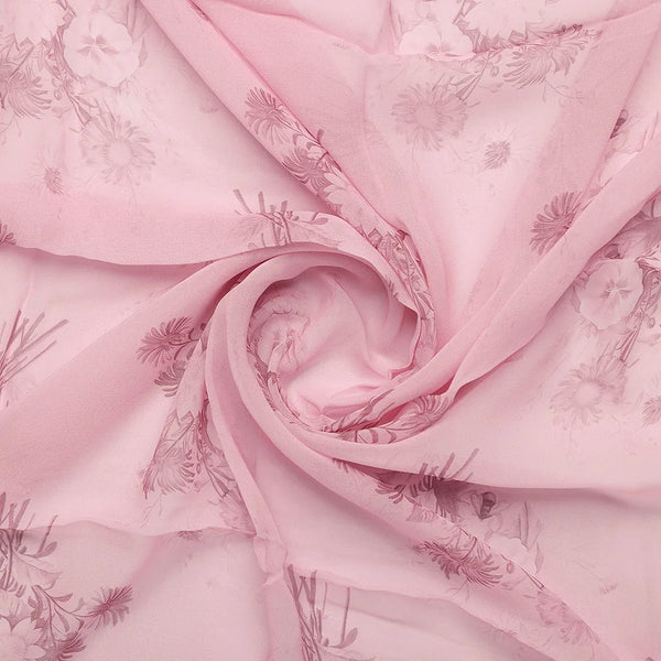 Pinkish Sunflower And Citntz Digital Printed Fabric - Pure Georgette – pg 0 ta08442p1 110 b 1 - alternate view