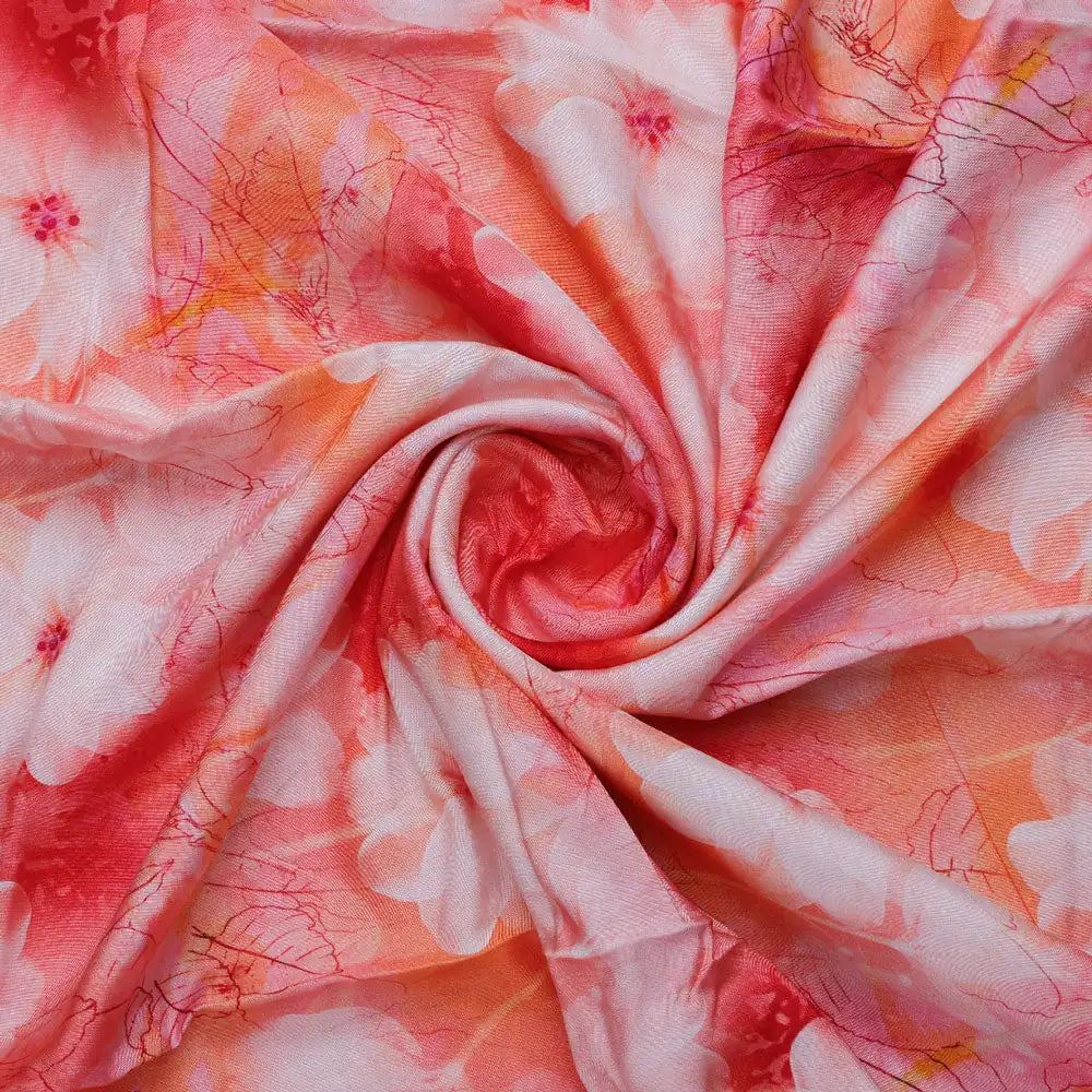 Gorgeous pink and peach damask digital printed fabric – pm 0 0ta06366 110 a