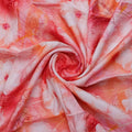 Gorgeous pink and peach damask digital printed fabric – pm 0 0ta06366 110 a