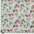 Flower With Olive Leaf Digital Printed Fabric - Pure Muslin – pm 0 ma0109 110 a