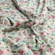 Flower With Olive Leaf Digital Printed Fabric - Pure Muslin – pm 0 ma0109 110 c
