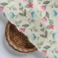 Flower With Olive Leaf Digital Printed Fabric - Pure Muslin – pm 0 ma0109 110 d