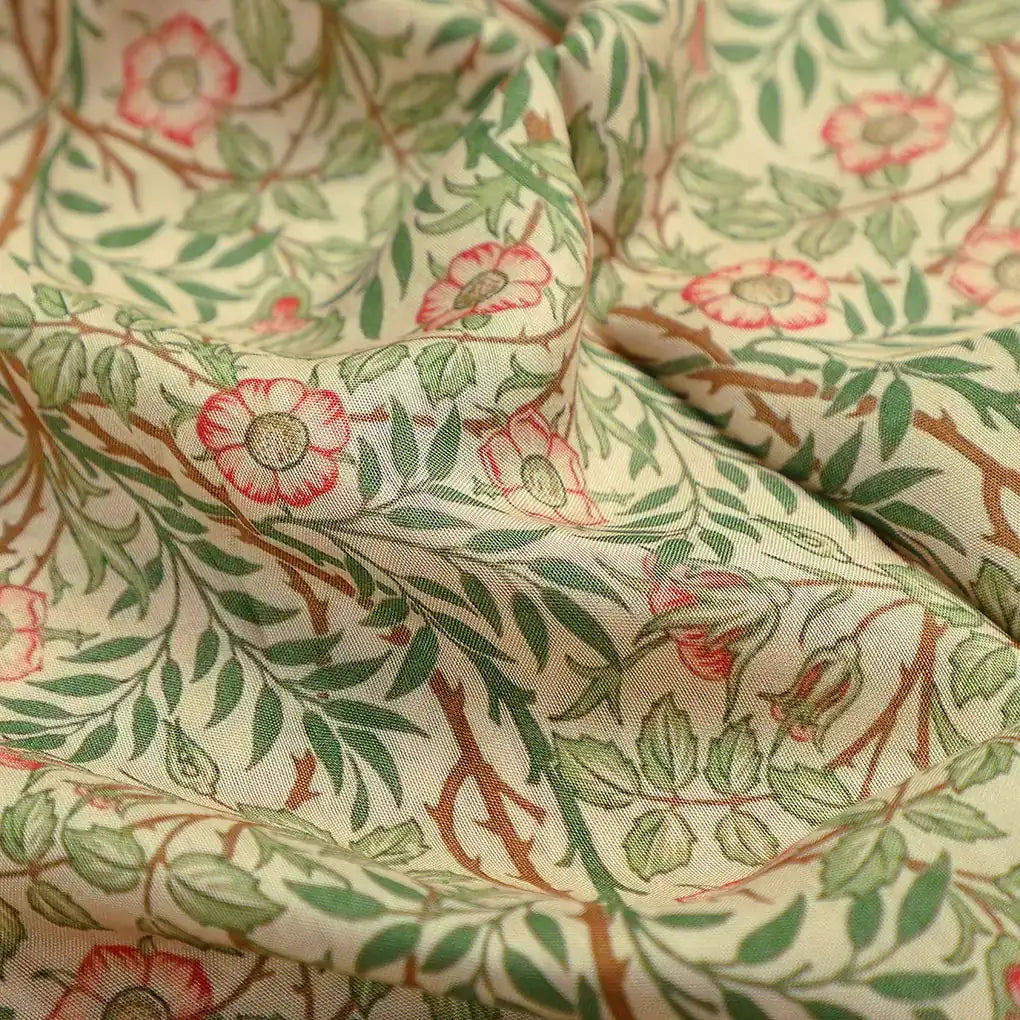 Western Flowers Small Leaves Digital Printed Fabric - Pure Muslin – pm 0 ta 05994 110 ccopy 1