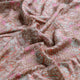 Festive Curve Design Pink Doted Flower Digital Printed Fabric - Pure Muslin – pm 0 ta 06000 110 c