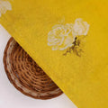 Lemon Yellow Flower Allover Digital Printed Fabric - Pure Muslin – pm 0 ta06831 p8 151 b