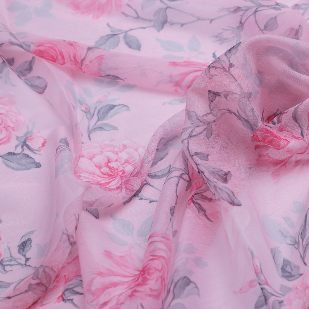 Classy and colorful floral chiffon fabric - Pink – poch 0 ta06118p2 108 c