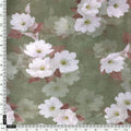 Gorgeous green and white digital printed chiffon fabric by FAB VOGUE Studio – poch 0 ta08334p4 108 d
