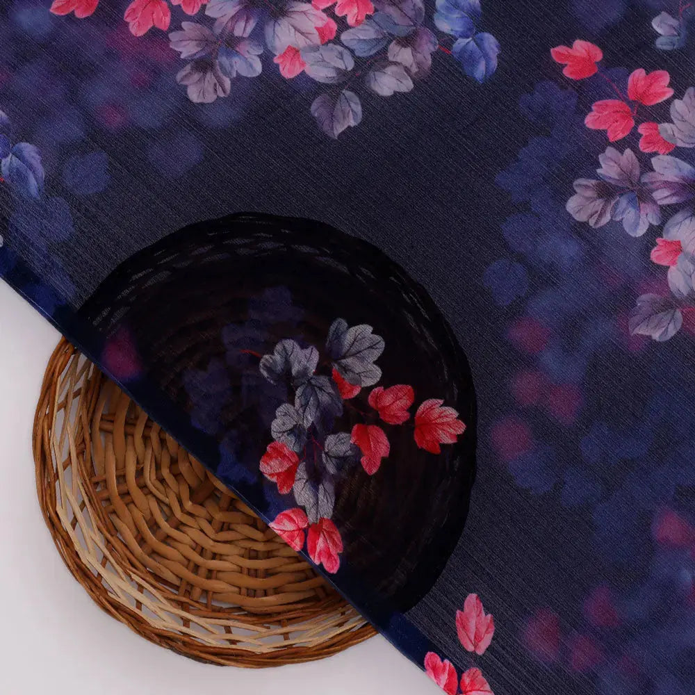 Classy Blue Floral Chiffon Digital Printed Fabric – poch 0 ta09484p8 108 b