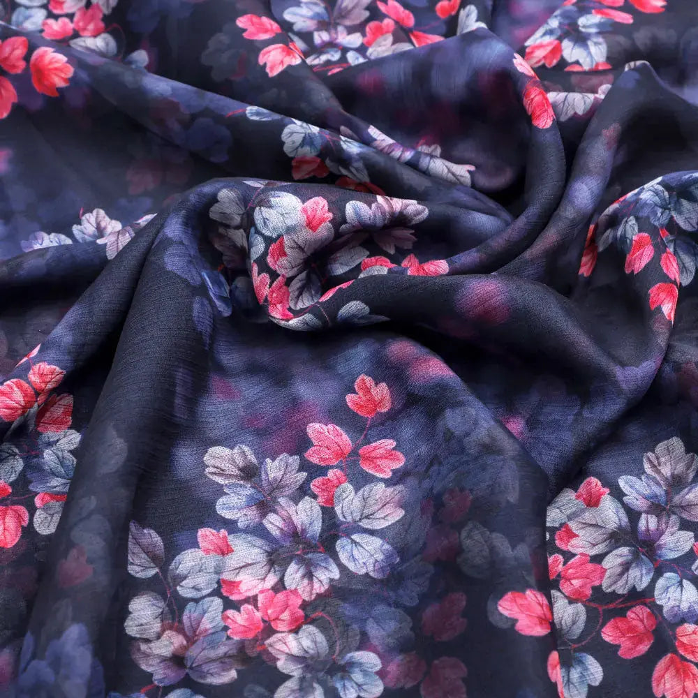 Classy Blue Floral Chiffon Digital Printed Fabric – poch 0 ta09484p8 108 c