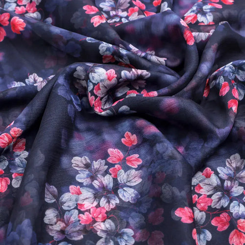 Classy Blue Floral Chiffon Digital Printed Fabric – poch 0 ta09484p8 108 c
