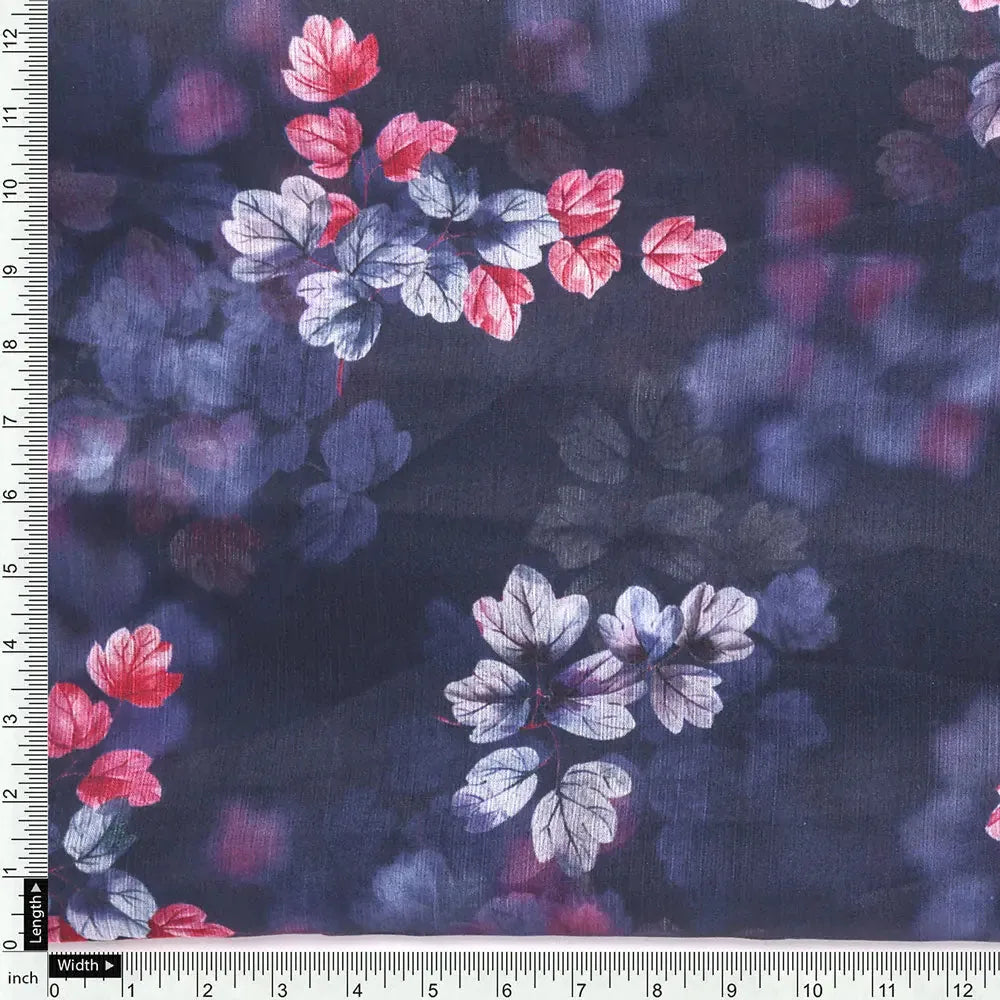 Classy Blue Floral Chiffon Digital Printed Fabric – poch 0 ta09484p8 108 d