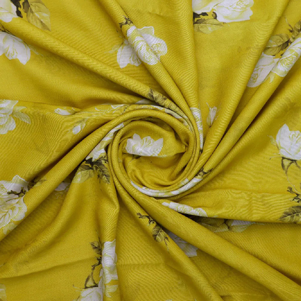 Gorgeous yellow Cotton digital printed fabric by FAB VOGUE Studio – poco 0 ta06831p8 108 a