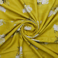 Gorgeous yellow Cotton digital printed fabric by FAB VOGUE Studio – poco 0 ta06831p8 108 a