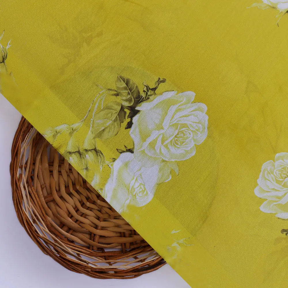 Gorgeous yellow Cotton digital printed fabric by FAB VOGUE Studio – poco 0 ta06831p8 108 b
