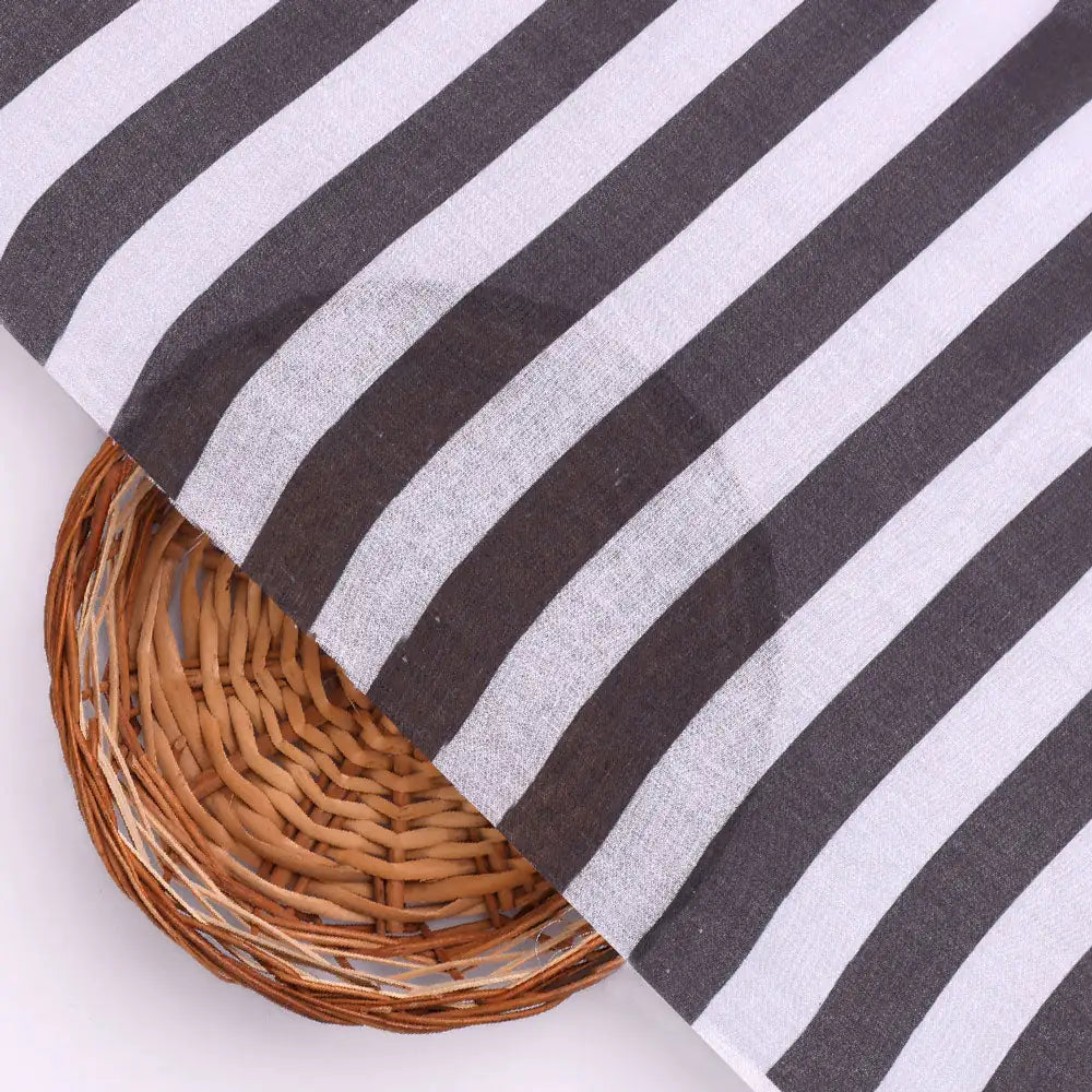 Gorgeous digital printed Cotton fabric with white and black stripes – poco 0 ta08501p2 108 b