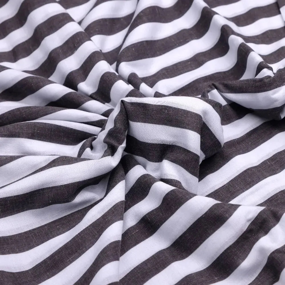 Gorgeous digital printed Cotton fabric with white and black stripes – poco 0 ta08501p2 108 c