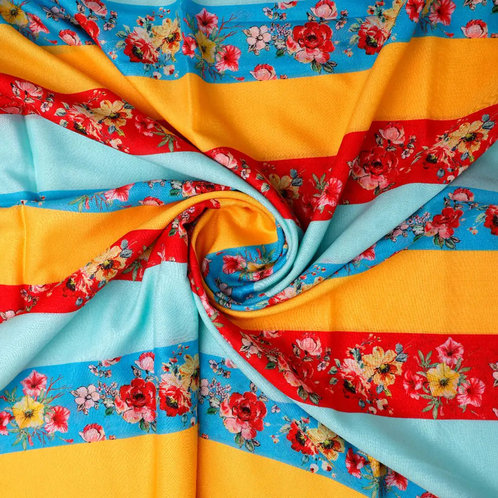 Gorgeous multicolored striped digital printed cotton fabric – poco 0 ta09655a 108 a