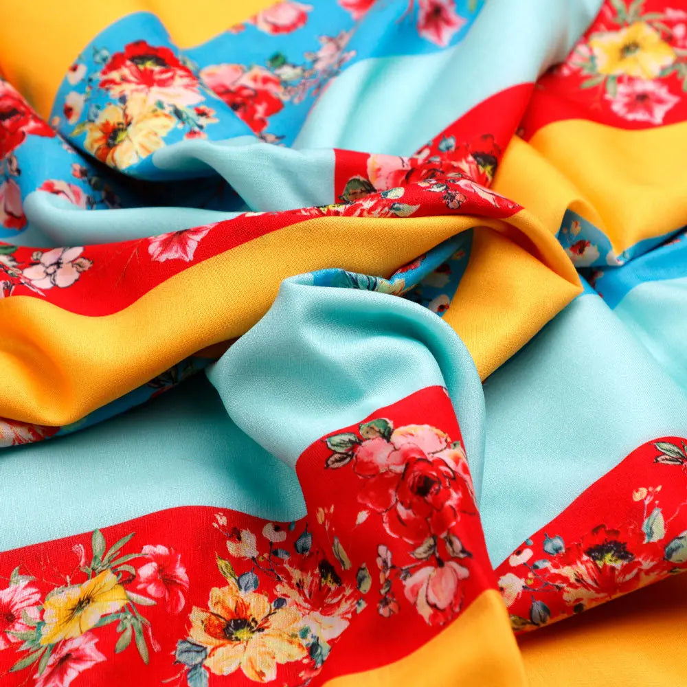 Gorgeous multicolored striped digital printed cotton fabric – poco 0 ta09655a 108 c