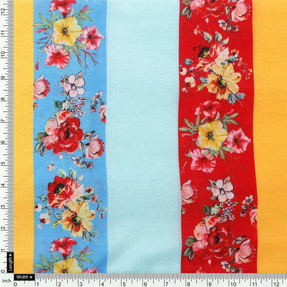 Gorgeous multicolored striped digital printed cotton fabric – poco 0 ta09655a 108 d