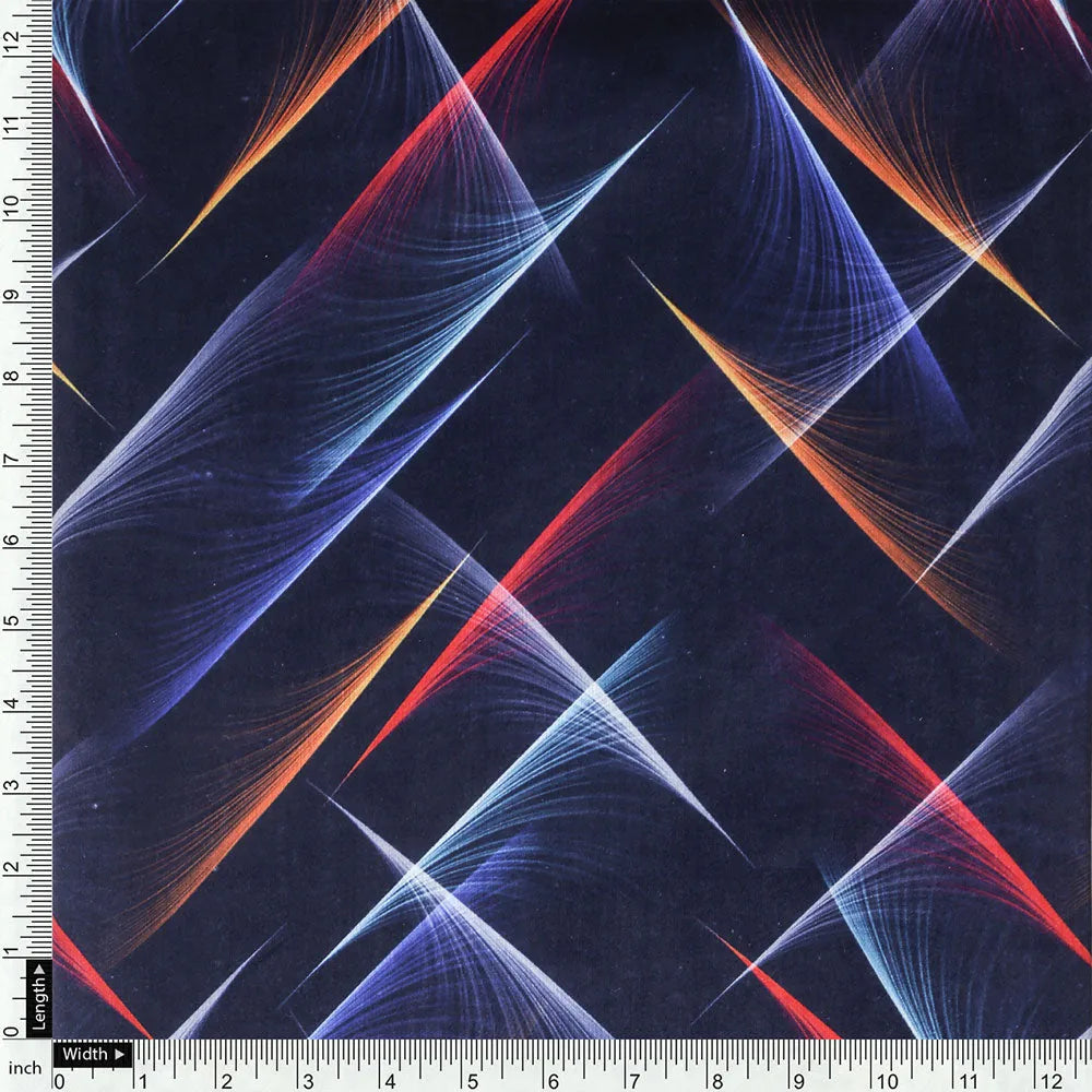 Abstract feather digital printed cotton fabric from FAB VOGUE Studio – poco 0 ta09682pb 108 d