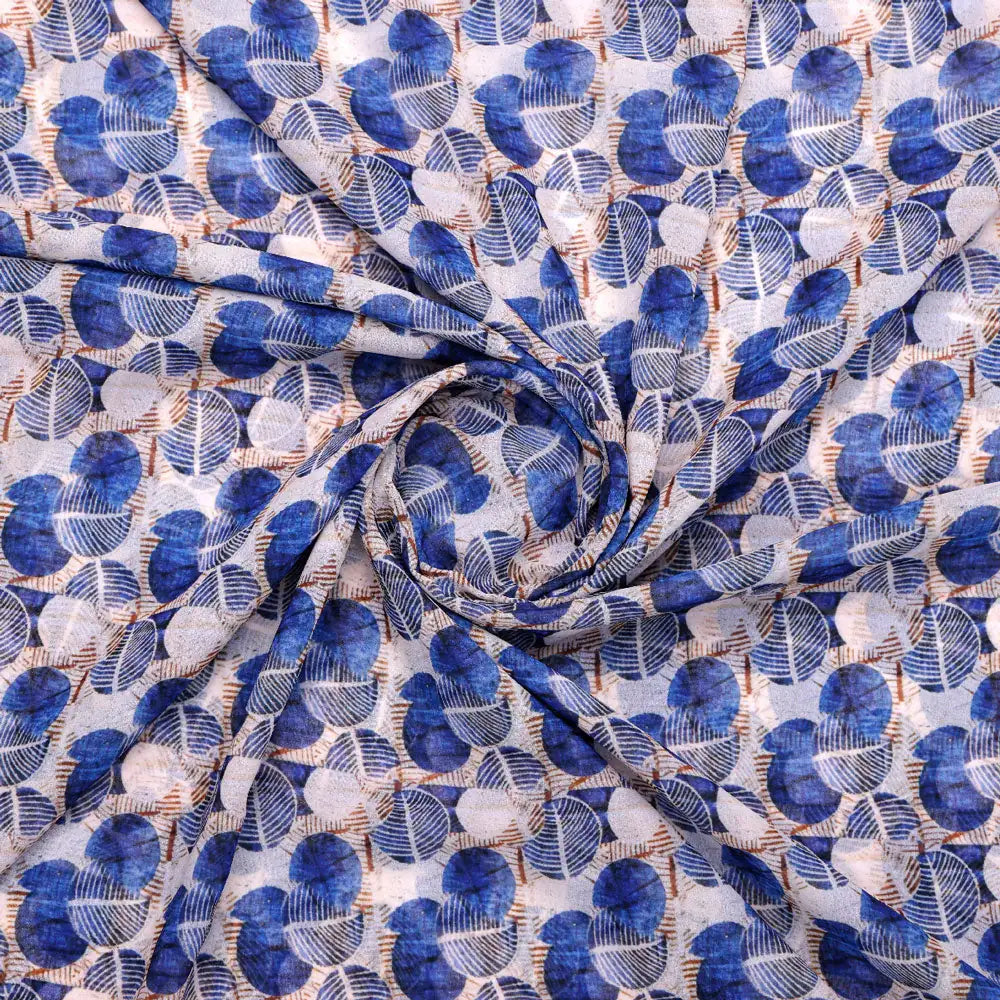 Gorgeous geometric digital printed georgette fabric by FAB VOGUE Studio – pog 0 ma01977 110 a