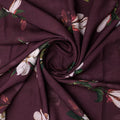 Floral Digital Printed Georgette Fabric in Brown – pog 0 ma05154 110 a