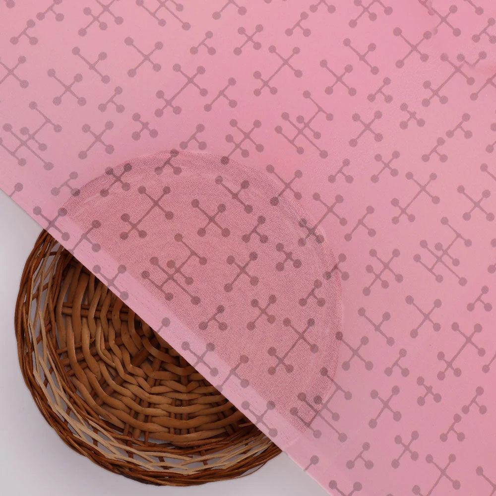 Gorgeous geometric printed Georgette fabric from FAB VOGUE Studio – pog 0 ta05447b 110 b