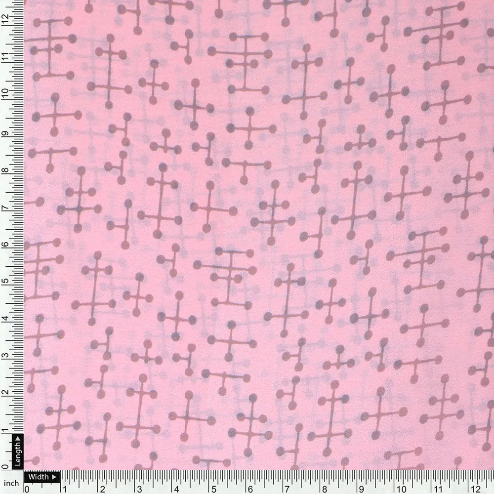 Gorgeous geometric printed Georgette fabric from FAB VOGUE Studio – pog 0 ta05447b 110 d