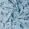 Georgette Digital Printed Fabric with Leaves Design in Blue – pog 0 ta05861p2 110 a
