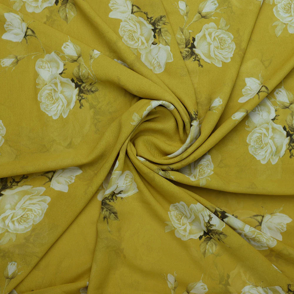 Classy Green and Yellow Floral Georgette Fabric – pog 0 ta06831p8 110 a