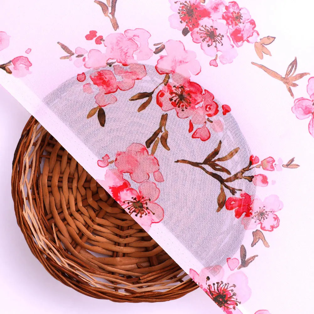 FAB VOGUE Studio - Classy White Georgette Digital Printed Ditsy Fabric – pog 0 ta06840p1 110 b