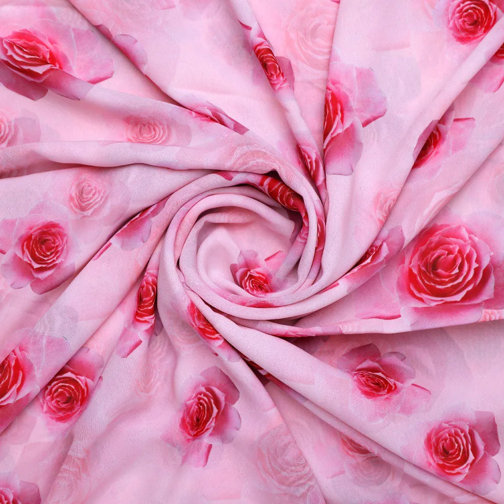 Gorgeous floral printed georgette fabric from FAB VOGUE Studio – pog 0 ta07250p1 110 a