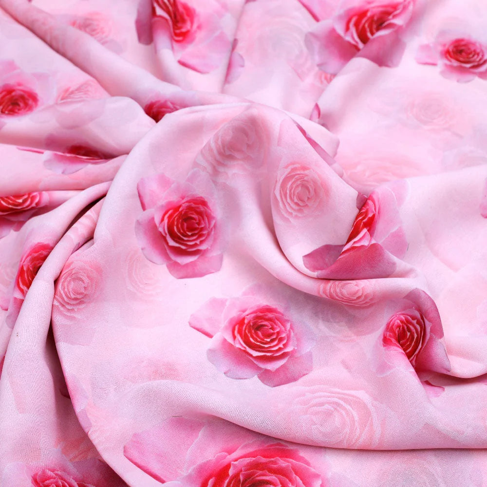 Gorgeous floral printed georgette fabric from FAB VOGUE Studio – pog 0 ta07250p1 110 c