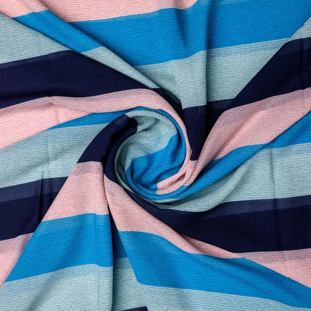 Gorgeous green, blue and cream digital printed fabric in georgette – pog 0 ta07534 110 a