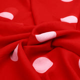 Georgette Digital Printed Polka Dot Fabric in Red by FAB VOGUE Studio – pog 0 ta07539 110 c