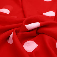 Georgette Digital Printed Polka Dot Fabric in Red by FAB VOGUE Studio – pog 0 ta07539 110 c