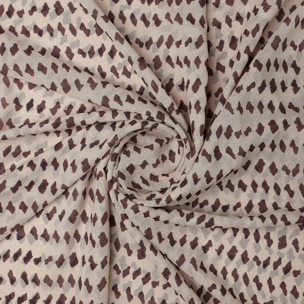 Classy digital printed fabric in cream color – pog 0 ta07591 110 a