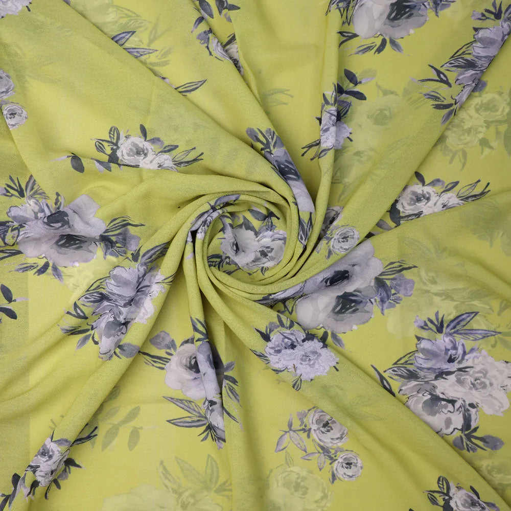 Gorgeous floral print Georgette fabric by FAB VOGUE Studio – pog 0 ta08289p3 110 a