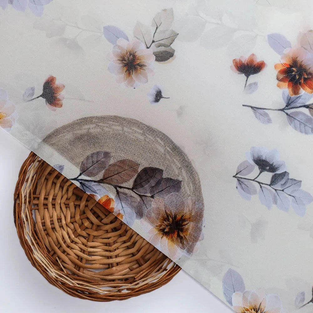 Gorgeous floral and leaves digital printed Georgette fabric from FAB VOGUE Studio – pog 0 ta08728p11 110 b