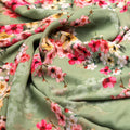 Gorgeous green digital printed Georgette fabric with floral design by FAB VOGUE Studio – pog 0 ta08843 110 c