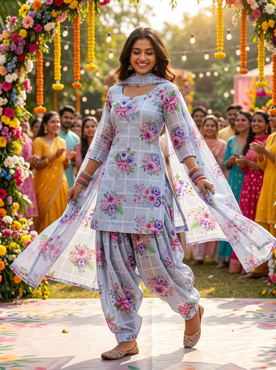 Where Painterly Florals Meet Woven Texture