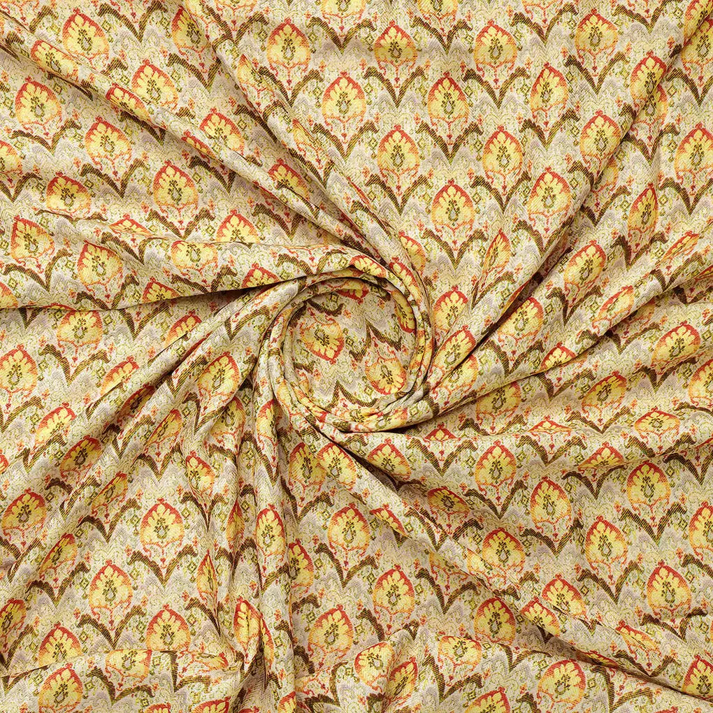 Gray Fleur-de-lis Pashmina Printed Fabric – popa 0 ma012232p1 108 b