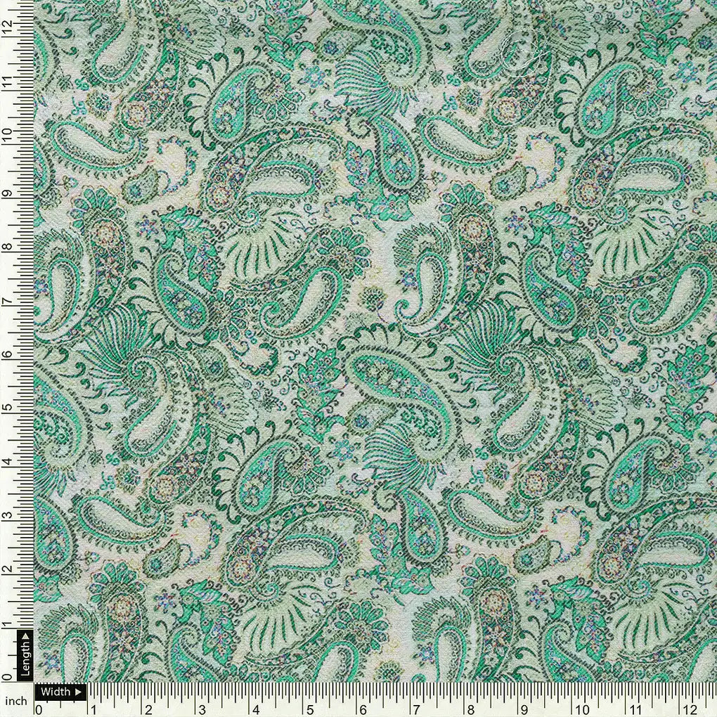 Cream Paisley Pashmina Printed Fabric – popa 0 ma012233 108 a