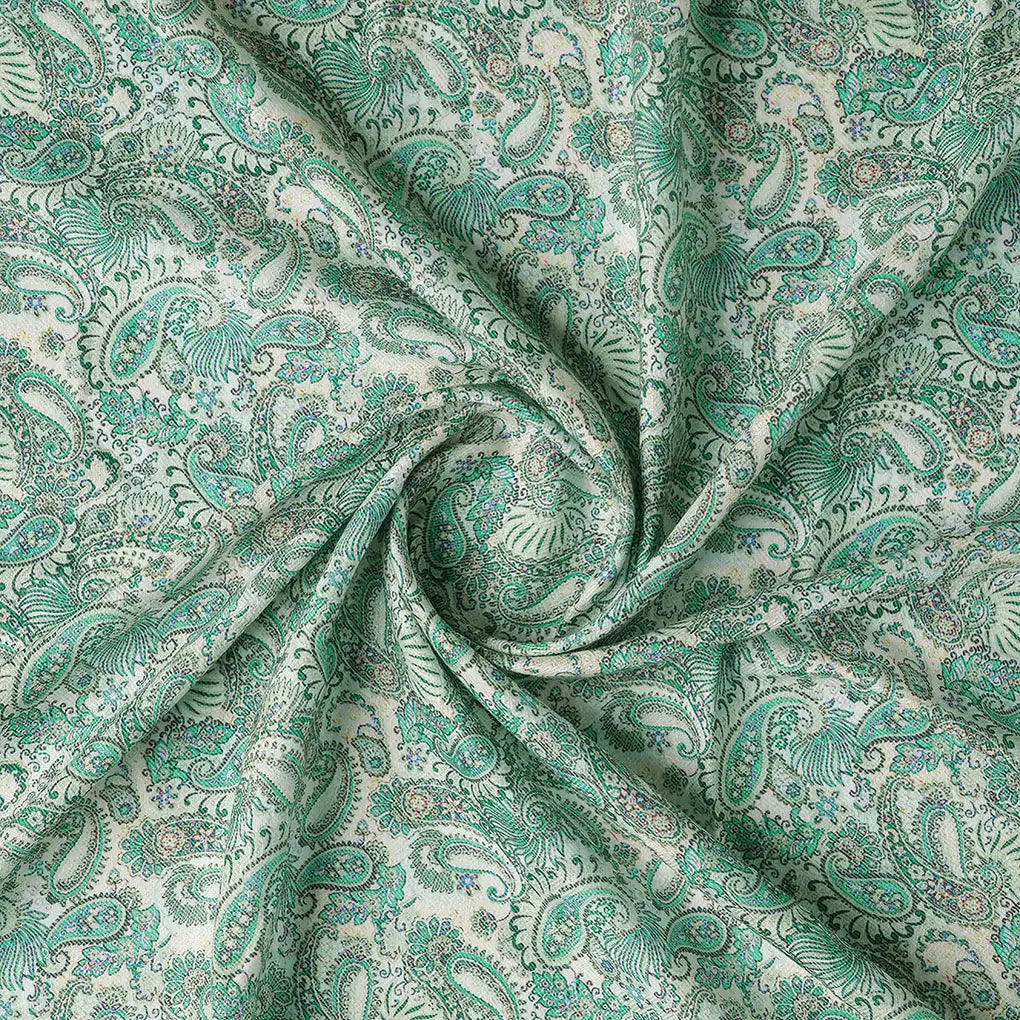 Cream Paisley Pashmina Printed Fabric – popa 0 ma012233 108 b