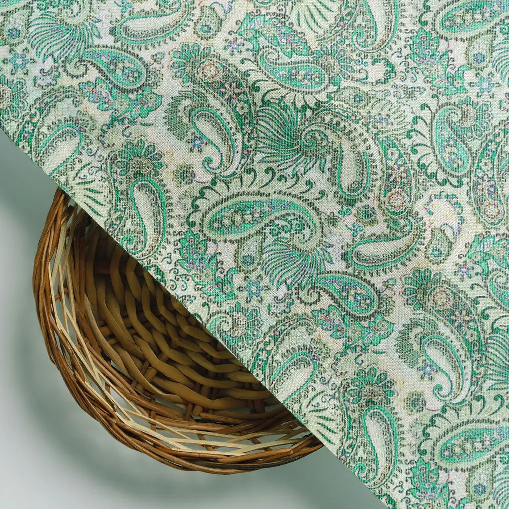 Cream Paisley Pashmina Printed Fabric – popa 0 ma012233 108 d