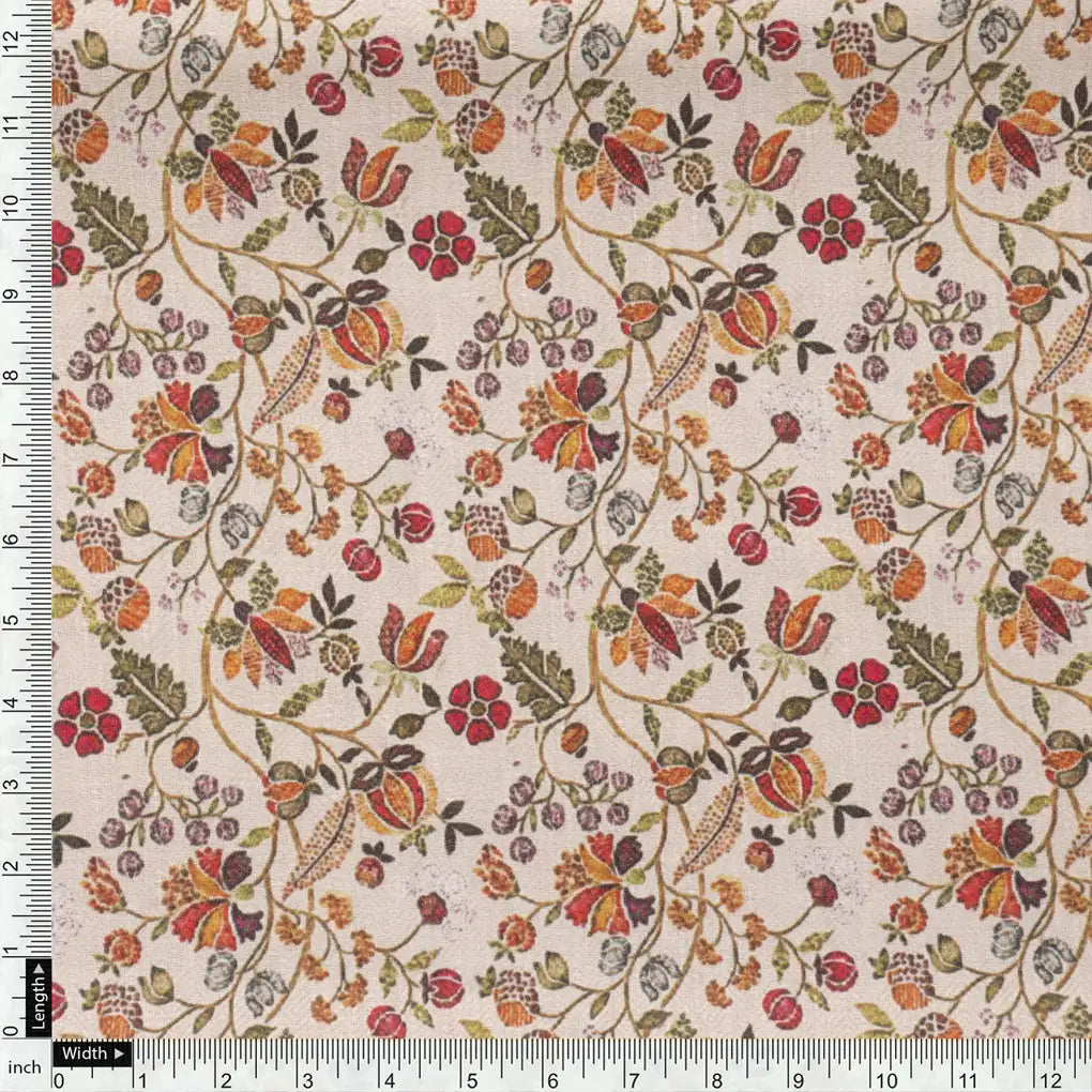 Cream Liberty Pashmina Printed Fabric – popa 0 ma013877 108 a