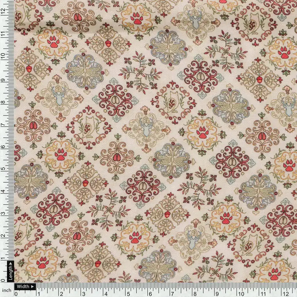 Country Linens Damask Pashmina Printed Fabric – popa 0 ma014459 108 a